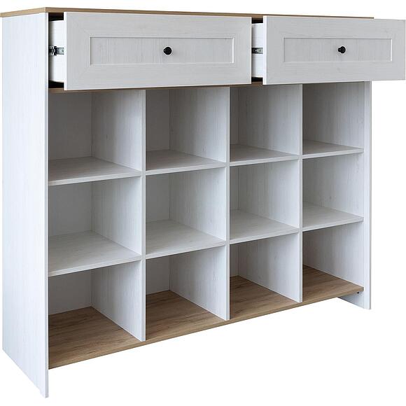 Стеллаж «Парма» П7.050.0.61, Основной материал: ЛДСП+МДФ, Цвет: сосна рандерс + дуб кантри золотой