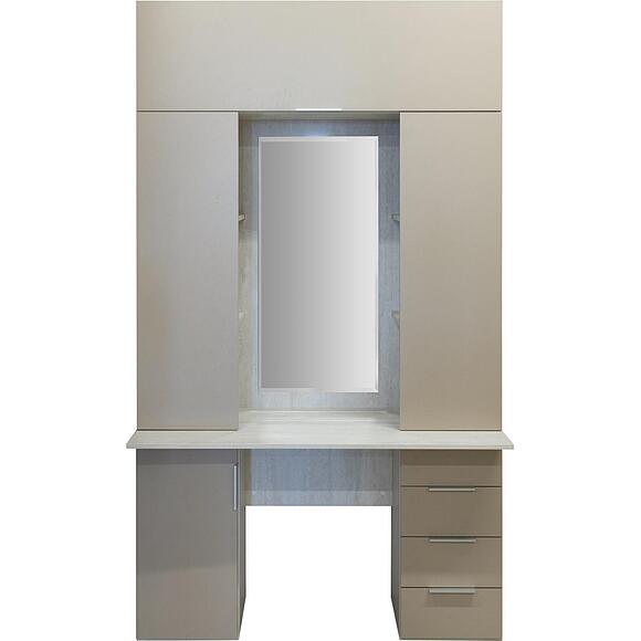 Стол туалетный «Аврора» П6.940.1.02, Основной материал: ЛДСП, Цвет: Капучино + Ледяное дерево (Stol_tyaletniy_Avrora_P6-940-1-02.jpg) Стол туалетный «Аврора» П6.940.1.02, Основной материал: ЛДСП, Цвет: Капучино + Ледяное дерево