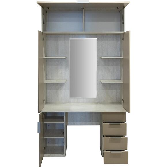 Стол туалетный «Аврора» П6.940.1.02, Основной материал: ЛДСП, Цвет: Капучино + Ледяное дерево (Stol_tyaletniy_Avrora_P6-940-1-02_.jpg) Стол туалетный «Аврора» П6.940.1.02, Основной материал: ЛДСП, Цвет: Капучино + Ледяное дерево