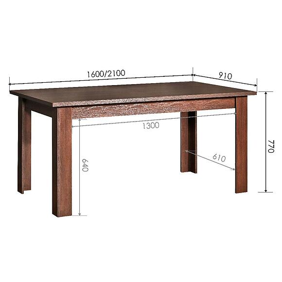 Стол раздвижной «Гресс» П6.501.0.22 (Дуб Сонома тёмный), Основной материал: ЛДСП, Цвет: Дуб Сонома тёмный