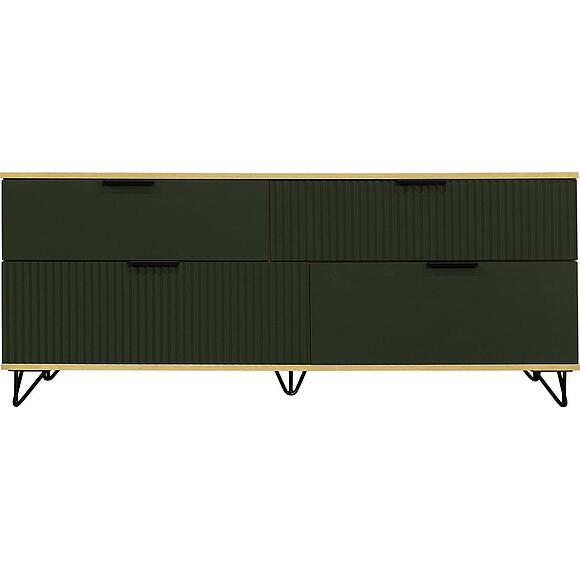 Тумба «Рокси» П6.948.0.02, Основной материал: ЛДСП, Цвет: Грин Софт+Дуб Кантри золотой