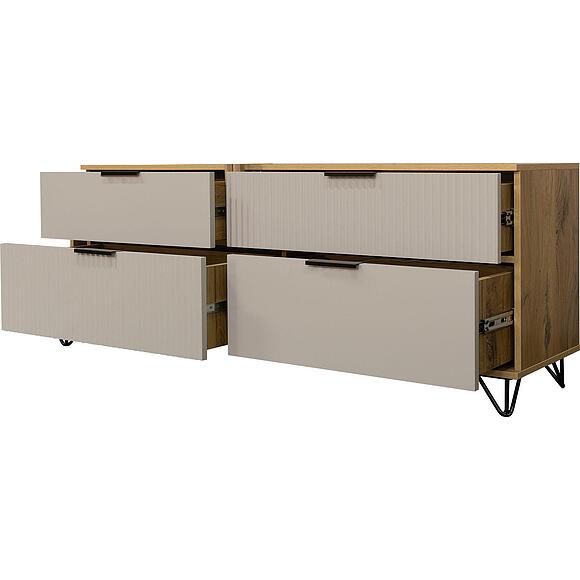 Тумба «Рокси» П6.948.0.02, Основной материал: ЛДСП, Цвет: Пепел Софт+Дуб Нокс