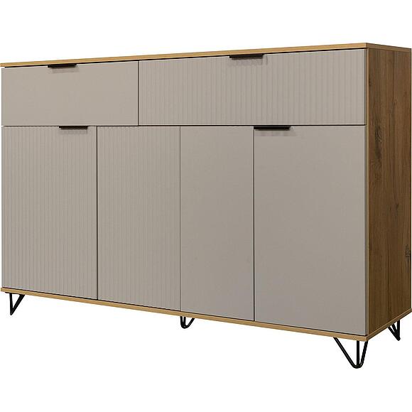 Тумба «Рокси» П6.948.0.04, Основной материал: ЛДСП, Цвет: Пепел Софт+Дуб Нокс