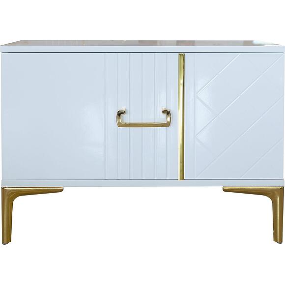 Тумба прикроватная «Стамбул» БМ2.773.1.30(-01), Основной материал: ЛДСП+МДФ, Цвет: Белый глянец