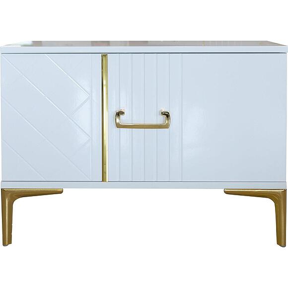 Тумба прикроватная «Стамбул» БМ2.773.1.30(-01), Основной материал: ЛДСП+МДФ, Цвет: Белый глянец