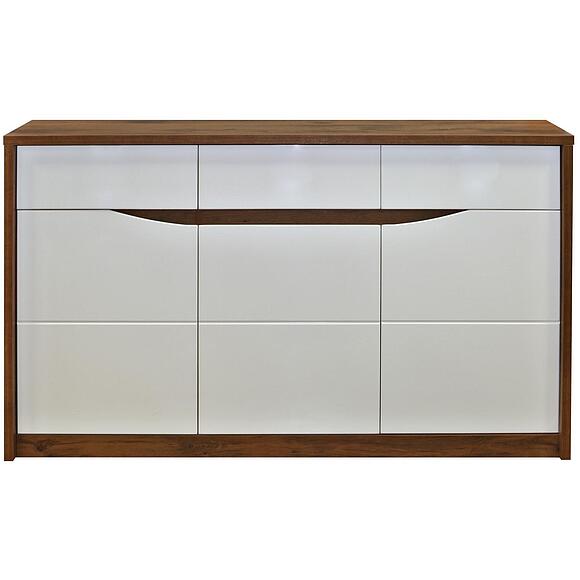 Тумба «Монако» П6.528.0.03, Основной материал: МДФ+ПВХ, Цвет: Дуб Саттер+Белый глянец (Tumba_Monaco_P510-03_bp.jpg) Тумба «Монако» П6.528.0.03, Основной материал: МДФ+ПВХ, Цвет: Дуб Саттер+Белый глянец