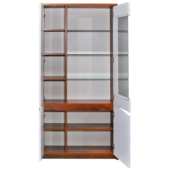 Шкаф «Монако» П6.528.0.05, Основной материал: МДФ+ПВХ, Цвет: Дуб Саттер+Белый глянец