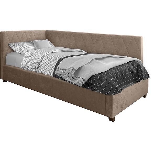 Кровать одинарная «Ванесса», Группа ткани: 19 группа, Механизм трансформации: без механизма, Спальное место: 200х90 см, Размер: 2240х1090х910