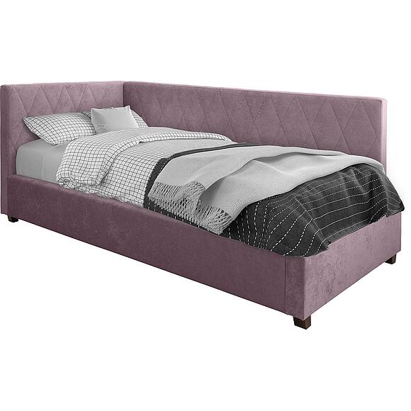 Кровать одинарная «Ванесса», Группа ткани: 19 группа, Механизм трансформации: без механизма, Спальное место: 200х90 см, Размер: 2240х1090х910