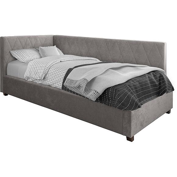 Кровать одинарная «Ванесса», Группа ткани: 19 группа, Механизм трансформации: без механизма, Спальное место: 200х90 см, Размер: 2240х1090х910