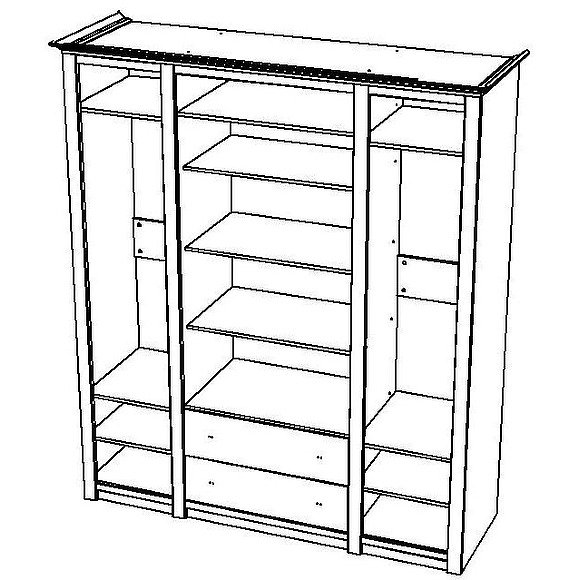 Шкаф для одежды «Сорбонна» П7.055.1.16, Основной материал: ЛДСП, Цвет: Кобальт