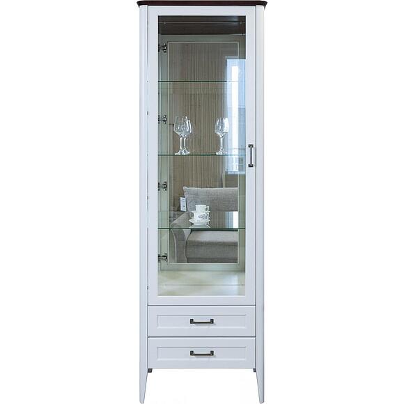 Шкаф с витриной «Вилора» БМ2.775.0.05(-01), Основной материал: ДСП+шпон, Цвет: Айвори (6T3A7537.jpg) Шкаф с витриной «Вилора» БМ2.775.0.05(-01), Основной материал: ДСП+шпон, Цвет: Айвори