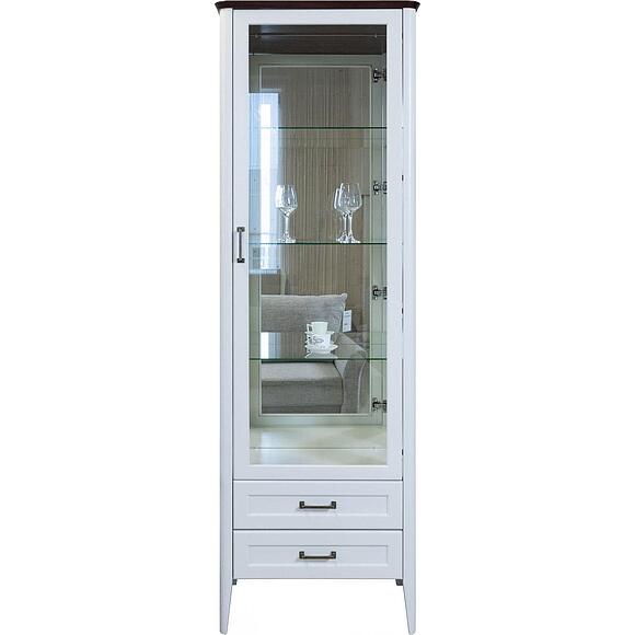 Шкаф с витриной «Вилора» БМ2.775.0.05(-01), Основной материал: ДСП+шпон, Цвет: Айвори (6T3A7537.jpg) Шкаф с витриной «Вилора» БМ2.775.0.05(-01), Основной материал: ДСП+шпон, Цвет: Айвори