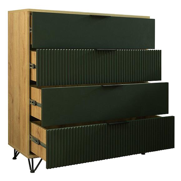 Комод «Рокси» П6.948.1.02, Основной материал: ЛДСП+МДФ, Цвет: Грин Софт+Дуб Кантри золотой (Komod_Roksi_P6-948-1-02_Soft-Dub_Kantri_zolotoj__.jpg) Комод «Рокси» П6.948.1.02, Основной материал: ЛДСП+МДФ, Цвет: Грин Софт+Дуб Кантри золотой