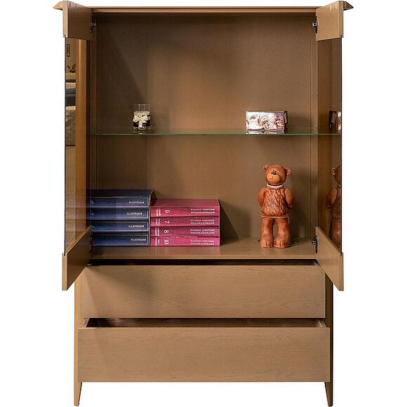 Шкаф-витрина 2д «Версаль» БМ2.777.0.06, Цвет: Капучино