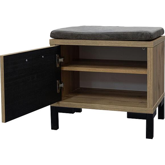 Тумба «Блэквуд Лофт» П3.0556.3.33, Основной материал: ЛДСП, Цвет: Дуб Вотан + чёрный (Tumba-P570-03_.jpg) Тумба «Блэквуд Лофт» П3.0556.3.33, Основной материал: ЛДСП, Цвет: Дуб Вотан + чёрный