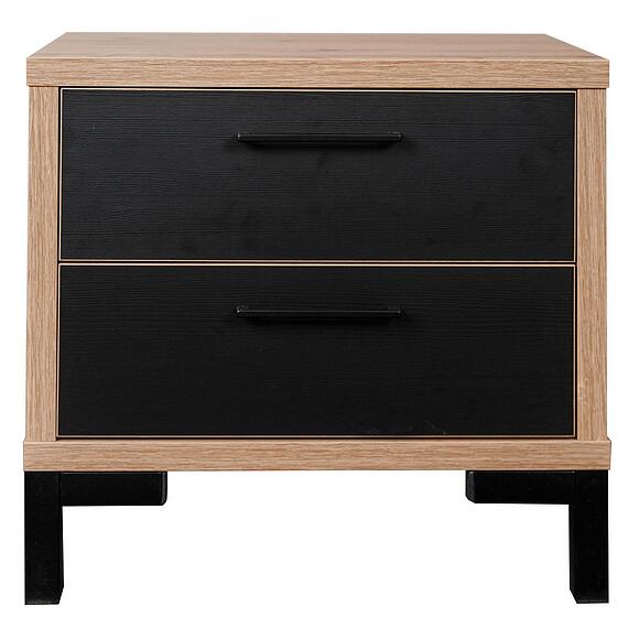 Тумба прикроватная «Блэквуд Лофт» П3.0556.1.16, Основной материал: ЛДСП, Цвет: Дуб Вотан + чёрный (tumba_prikrovat_blakwood_p558_06_2.jpg) Тумба прикроватная «Блэквуд Лофт» П3.0556.1.16, Основной материал: ЛДСП, Цвет: Дуб Вотан + чёрный