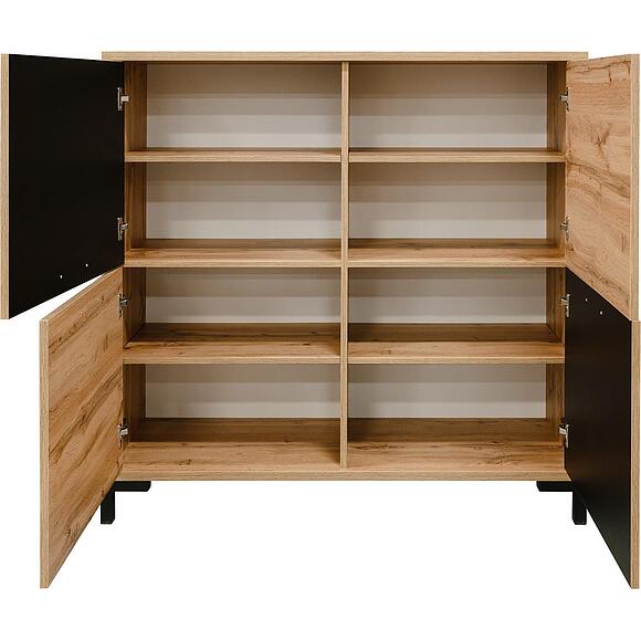 Тумба «Блэквуд Лофт» П3.0556.0.05, Основной материал: ЛДСП, Цвет: Дуб Вотан + чёрный