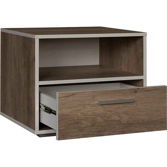 Тумба прикроватная  «Юнона Лайт» П3.0582.1.18, Основной материал: ЛДСП, Цвет: Дуб бордо лайт+Дуб каньон