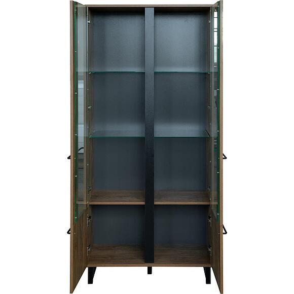 Шкаф с витриной 2д «Форте Лофт» П3.0583.0.08, Основной материал: ЛДСП, Цвет: Дуб Канзас