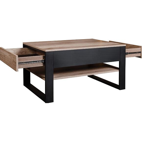 Стол журнальный «Каньон Лофт» П3.0561.0.06, Основной материал: ЛДСП, Цвет: Дуб Каньон+чёрный