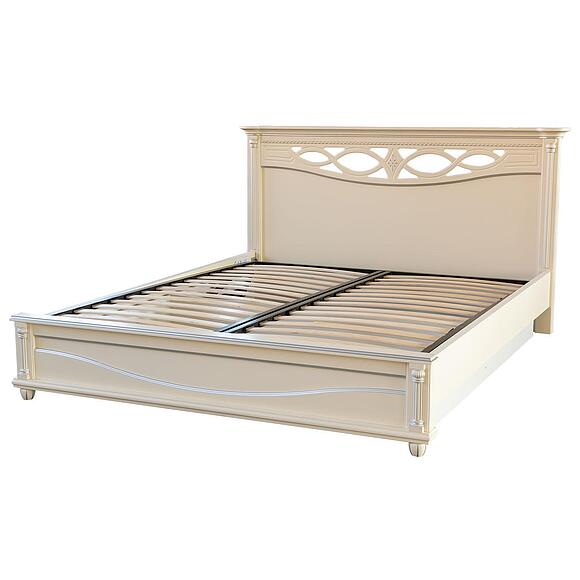 Кровать 2-16 «Валенсия Классик» П3.0589.1.07, Основной материал: массив березы, Цвет: Античная темпера с серебром, Спальное место: 2000х1600 мм, Размер: 2131х1794х1031