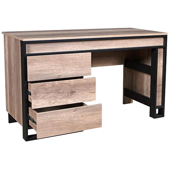 Стол письменный «Каньон Лофт» П3.0561.2.30, Основной материал: ЛДСП, Цвет: Дуб Каньон+чёрный