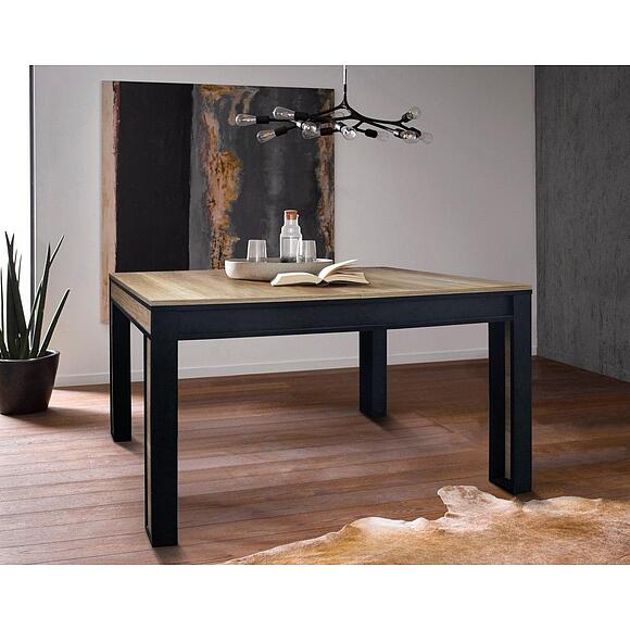 Стол обеденный раздвижной «Каньон Лофт» П3.0561.4.28, Основной материал: ЛДСП, Цвет: Дуб Каньон+чёрный (photo_2020-09-29_14-34-11.jpg) Стол обеденный раздвижной «Каньон Лофт» П3.0561.4.28, Основной материал: ЛДСП, Цвет: Дуб Каньон+чёрный