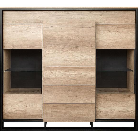 Тумба «Каньон Лофт» П3.0561.0.12/32, Основной материал: ЛДСП, Цвет: Дуб Каньон+чёрный