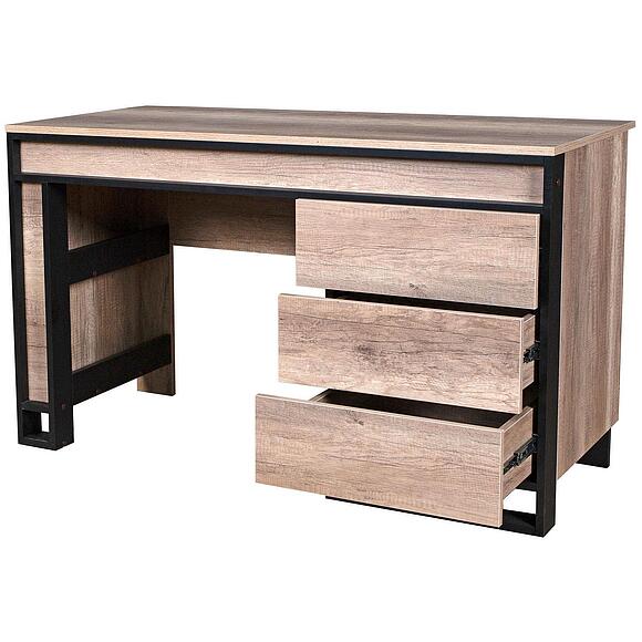 Стол письменный «Каньон Лофт» П3.0561.2.30-01, Основной материал: ЛДСП, Цвет: Дуб Каньон+чёрный