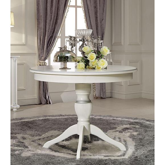 Стол обеденный «Валенсия Классик» П3.0589.4.11, Основной материал: МДФ+шпон, Цвет: Античная темпера с серебром