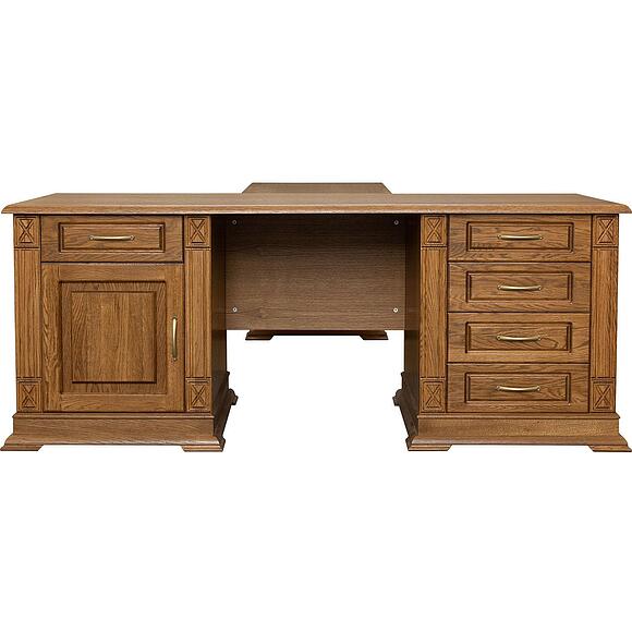 Стол письменный «Верди Классик» П3.0487.2.08, Основной материал: массив дуба, Цвет: Дуб рустикаль