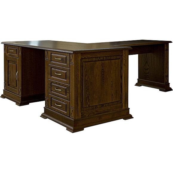 Стол письменный «Верди Классик» П3.0487.2.08, Основной материал: массив дуба, Цвет: Черешня