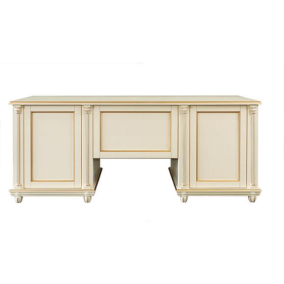 Стол письменный «Валенсия Классик» П3.0589.2.02, Основной материал: массив березы, Цвет: Античная темпера с золочением (Stol-Valensiya-7-p444-12-antichnaya-tempra-s-zolocheniyem_2.jpg) Стол письменный «Валенсия Классик» П3.0589.2.02, Основной материал: массив березы, Цвет: Античная темпера с золочением