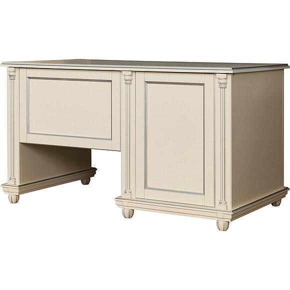 Стол письменный «Валенсия Классик» П3.0589.2.04-01, Основной материал: массив березы, Цвет: Античная темпера с серебром (Stol_Valensiya-9_P444-14_antichnaya_tempera_s_serebrom-2-1.jpg) Стол письменный «Валенсия Классик» П3.0589.2.04-01, Основной материал: массив березы, Цвет: Античная темпера с серебром