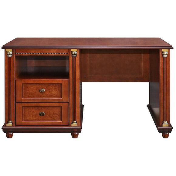 Стол письменный «Валенсия Классик» П3.0589.2.04-01, Основной материал: массив березы, Цвет: Каштан (stol_valensiya_9_p444_14_p46_patina-1.jpg) Стол письменный «Валенсия Классик» П3.0589.2.04-01, Основной материал: массив березы, Цвет: Каштан