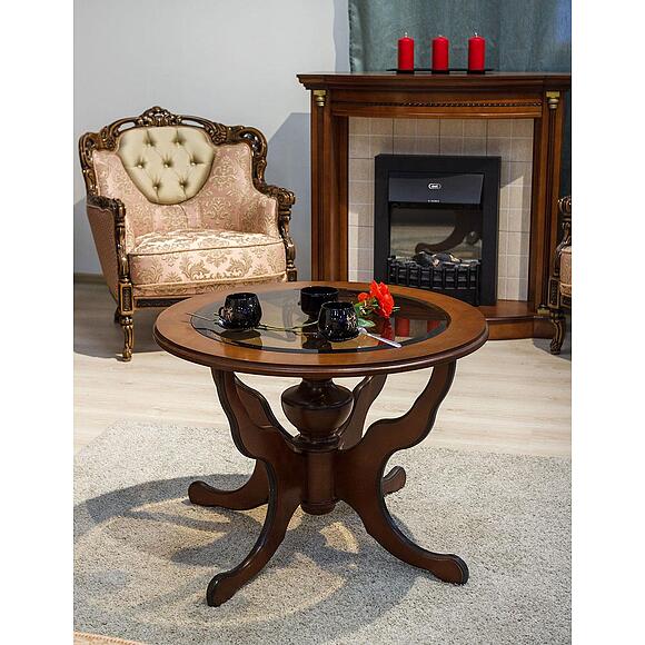 Стол журнальный «Валенсия Классик» П3.0589.0.23, Основной материал: МДФ+шпон, Цвет: Каштан