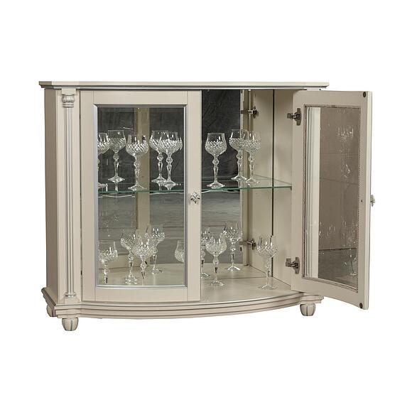 Тумба 2д «Валенсия Классик» П3.0589.0.08, Основной материал: массив березы, Цвет: Античная темпера с серебром