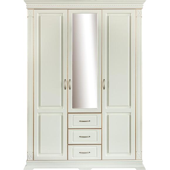 Шкаф для одежды 3д «Верди Классик» П3.0487.1.25, Основной материал: массив дуба, Цвет: Слоновая кость с золочением (Shkaf_Verdi_Luks_P434-10_slon_kost_s_zolocheniem.jpg) Шкаф для одежды 3д «Верди Классик» П3.0487.1.25, Основной материал: массив дуба, Цвет: Слоновая кость с золочением