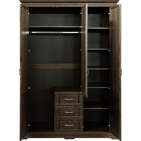 Шкаф для одежды 3д «Верди Классик» П3.0487.1.25, Основной материал: массив дуба, Цвет: Табак (Shkaf_Verdi_Luks_P434-10_tabak2.jpg) Шкаф для одежды 3д «Верди Классик» П3.0487.1.25, Основной материал: массив дуба, Цвет: Табак