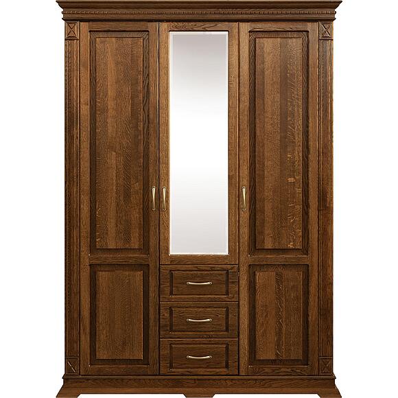 Шкаф для одежды 3д «Верди Классик» П3.0487.1.25, Основной материал: массив дуба, Цвет: Черешня (Shkaf_Verdi_Luks_P434-10_chereshnya2-1.jpg) Шкаф для одежды 3д «Верди Классик» П3.0487.1.25, Основной материал: массив дуба, Цвет: Черешня