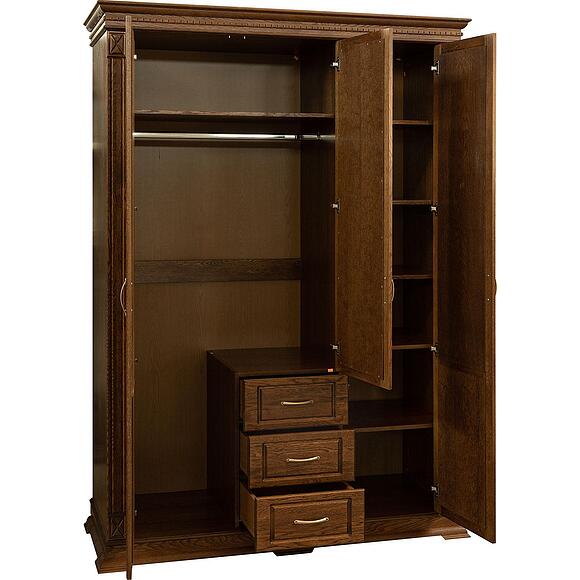 Шкаф для одежды 3д «Верди Классик» П3.0487.1.25, Основной материал: массив дуба, Цвет: Черешня (Shkaf_Verdi_Luks_P434-10_chereshnya3-1.jpg) Шкаф для одежды 3д «Верди Классик» П3.0487.1.25, Основной материал: массив дуба, Цвет: Черешня