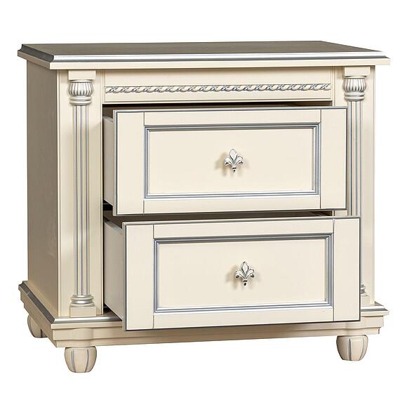 Тумба прикроватная «Валенсия Классик» П3.0589.1.12, Цвет: Античная темпера с серебром (Tumba_Valensiya_P254-20_antiq_tempera_serebro.jpg) Тумба прикроватная «Валенсия Классик» П3.0589.1.12, Цвет: Античная темпера с серебром