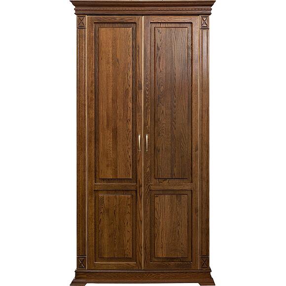 Шкаф для одежды 2д «Верди Классик» П3.0487.1.26, Основной материал: массив дуба, Цвет: Черешня с золочением