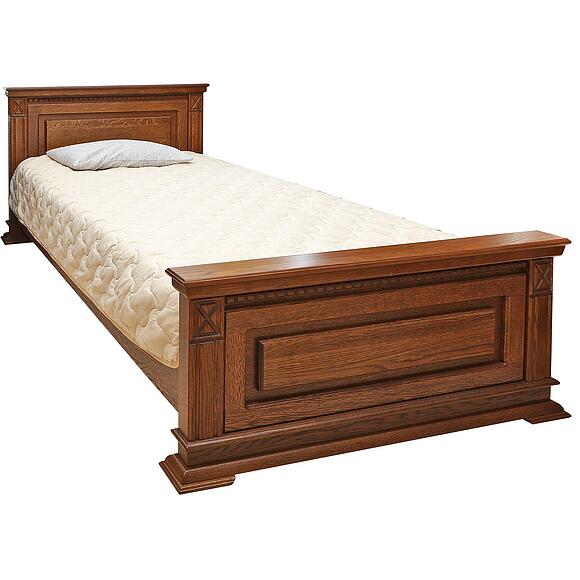 Кровать одинарная «Верди Классик» с высоким изножьем, Основной материал: массив дуба, Цвет: Черешня, Механизм трансформации: с механизмом, Спальное место: 2000x900 мм, Размер: 2187×1074×851