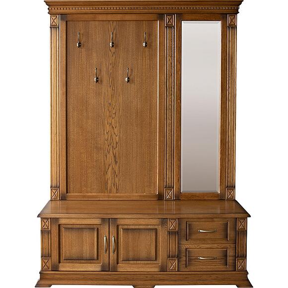 Тумба с вешалкой и зеркалом «Верди Классик» П3.0487.3.04, Основной материал: массив дуба, Цвет: Дуб рустикаль с патинированием (8C3A9988-kopiya.jpg) Тумба с вешалкой и зеркалом «Верди Классик» П3.0487.3.04, Основной материал: массив дуба, Цвет: Дуб рустикаль с патинированием