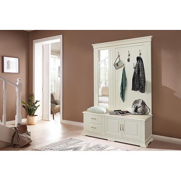 Тумба с вешалкой и зеркалом «Верди Классик» П3.0487.3.04, Основной материал: массив дуба, Цвет: Слоновая кость (Verdi_Luks_P433-04z_slon_kost-1.jpg) Тумба с вешалкой и зеркалом «Верди Классик» П3.0487.3.04, Основной материал: массив дуба, Цвет: Слоновая кость