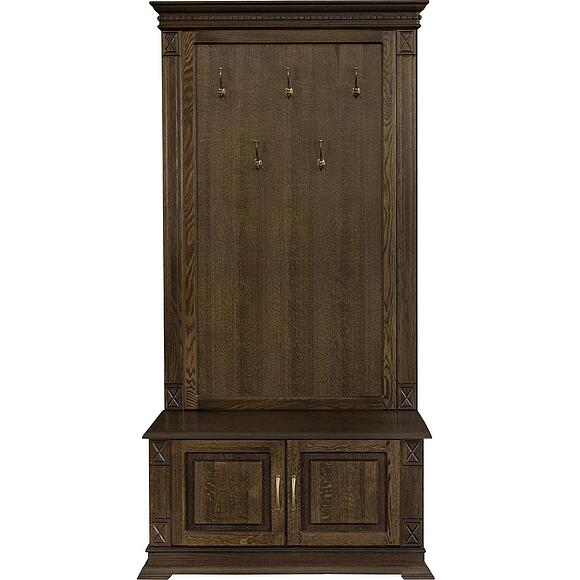 Тумба с вешалкой «Верди Классик» П3.0487.3.05, Основной материал: массив дуба, Цвет: Венге