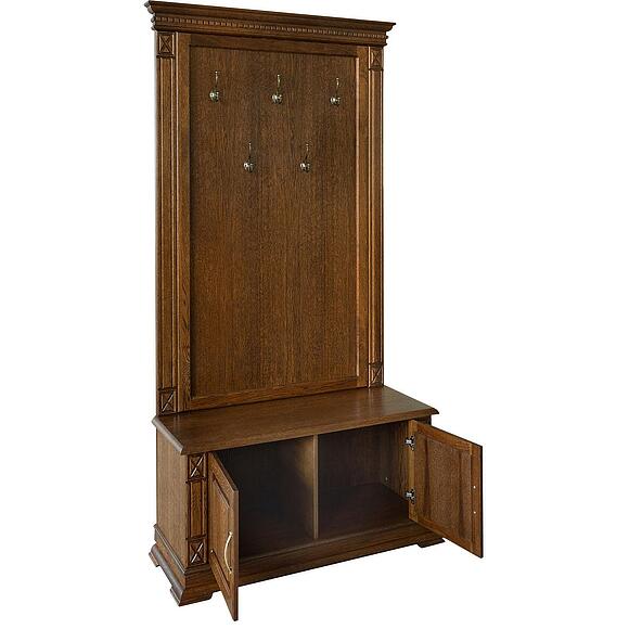 Тумба с вешалкой «Верди Классик» П3.0487.3.05, Основной материал: массив дуба, Цвет: Черешня