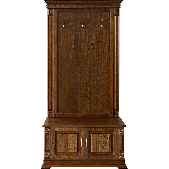 Тумба с вешалкой «Верди Классик» П3.0487.3.05, Основной материал: массив дуба, Цвет: Черешня